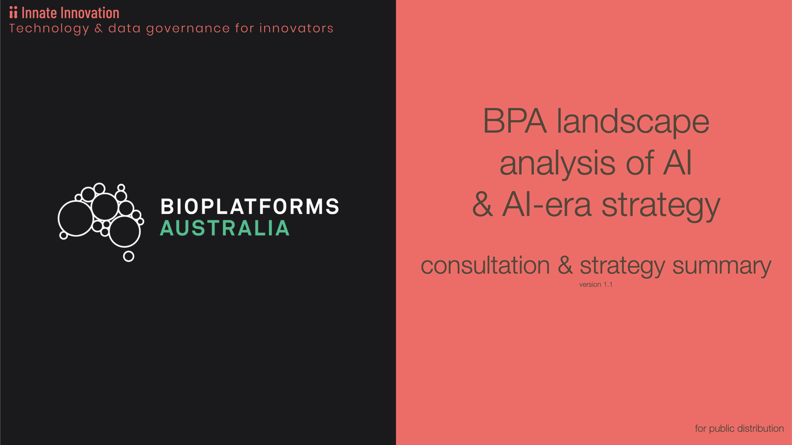 Bioplatforms Australia's Landscape Analysis of AI - generative AI's impact on biology research infrastructure